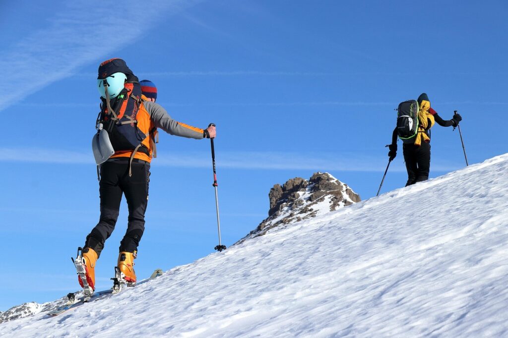 mountains, snow, ski, ski sport, backcountry skiiing, winter, winter sports, alpinism, blur, nature, skiing, people